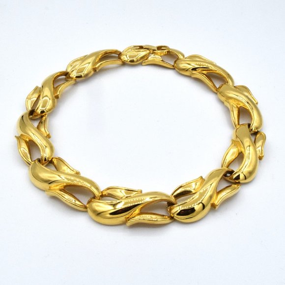 Vintage Givenchy Chunky Necklace Gold Tone - Picture 5 of 7